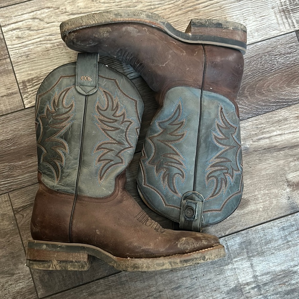 Roper Sidewinder Boots Blue and Brown